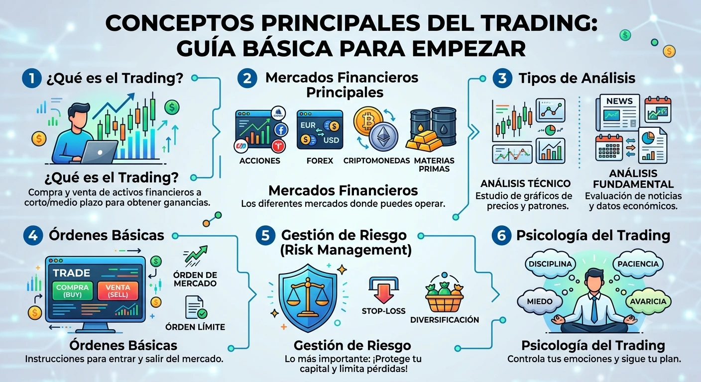Conceptos principales del trading: guía básica para empezar
